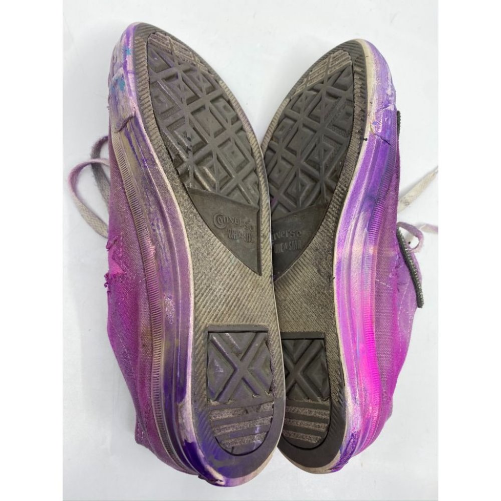 Converse Sneakers Purple Blue Graffiti Women's 9.5 - Picture 13 of 13